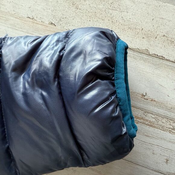 Patagonia Hi-Loft Down Sweater Bunting Snowsuit Infant 3-6 mos Navy Blue Warm - Picture 10 of 16